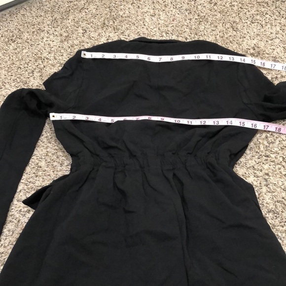 A.L.C. Collins Blazer Jacket Size 2 Black Cinch Waist - Picture 6 of 8